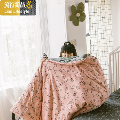 棉儿童空调被棉夏被卡通春秋被可机洗夏季被子薄款宝宝夏凉被 三维工匠