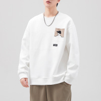 |秋季新款美式潮牌男士卫衣宽松简约潮流休闲运动卫衣男