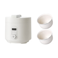 OLAYKS立时电压力锅3L双釉胆旋钮款陶白YBW3001B