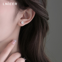 999纯银镶钻雪花耳钉女养耳洞耳环2025新款轻奢高级感耳饰品送女朋友老婆情人节七夕生日礼物