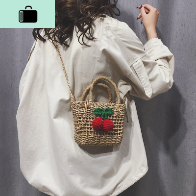 编小包包女包2020新款夏季森系编织手提单肩包可爱小清新斜挎包NEW LAKE女士单肩包