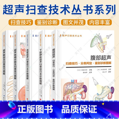 超声扫查技术丛书系列 [正版]超声扫查技术丛书系列 超声解剖+超声疾病诊断+血管超声+下肢静脉超声+腹部超声扫查技巧·分