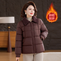 新款妈妈装棉衣加绒加厚保暖中年棉服女40-60岁翻领衣服中老年女