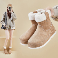 加绒高帮雪地靴女冬季新款学生ins韩版保暖休闲厚底增高_2_634