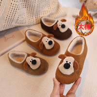 儿童棉鞋年冬季绒面卡通小狗加厚保暖女童宝宝加绒鞋女宝棉鞋