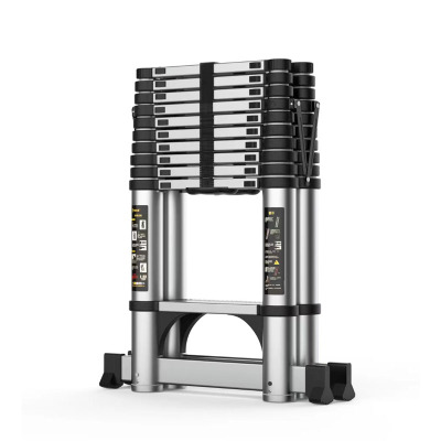 亿德宝铝合金竹节伸缩人字梯3.8+3.8M B-1ZJ架