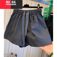 YIBUSHENG大码西装短裤女季薄款胖mm宽松显瘦高腰a字直筒阔腿运动休闲裤