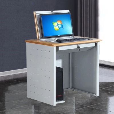 鑫金虎(XIN JIN HU)翻转电脑桌学校教室多媒体课桌显示器多媒体培训桌 800*600*750mm