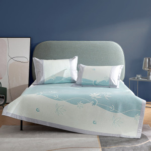 罗莱竹纤维冰丝席180×200cm绿色夏季透气防螨抗菌双人床席