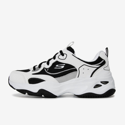 Skechers/斯凯奇女鞋新款厚底熊猫鞋缓震运动鞋复古休闲鞋896256-WBK ZP