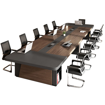 苏宁 质凡 长条桌现代简约会议桌/ZF-HYZ012/3000*1500*750mm 含10椅