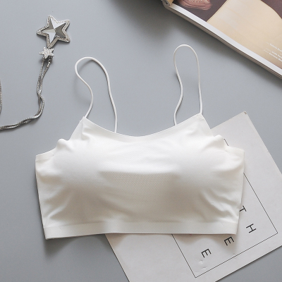 可莉允冰丝吊带小背心式文胸内搭裹胸夏季薄款无痕抹胸内衣女无钢圈学生抹胸