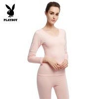 [断码清仓]花花公子女士美体保暖套装修身均码粉色