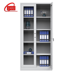 DXBG钢制文件柜资料柜档案柜财务凭证柜带锁储物柜铁皮柜书柜通玻对开门文件柜