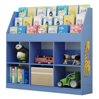 儿童书架绘本架幼儿园置物架简易宝宝玩具收纳书报架家用落地书柜