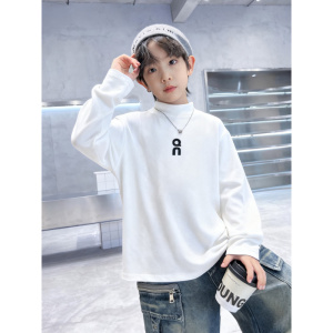 男童秋冬半高领打底衫新款大儿童冬季上衣冬装德绒内搭T恤t