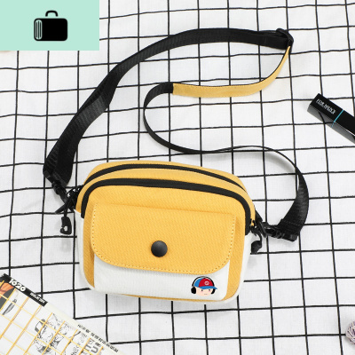 帆布包女斜挎包秋儿童小包包2020新款学生网红卡通可爱百搭单肩包NEW LAKE女士单肩包