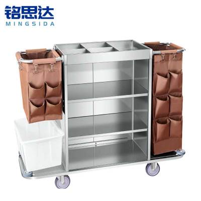 铭思达不锈钢布草车140cm个