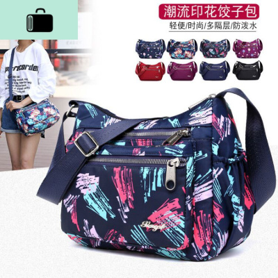 背包女2020新款单肩斜挎包女牛津布包中年女妈妈包女士帆布包小包NEW LAKE女士单肩包