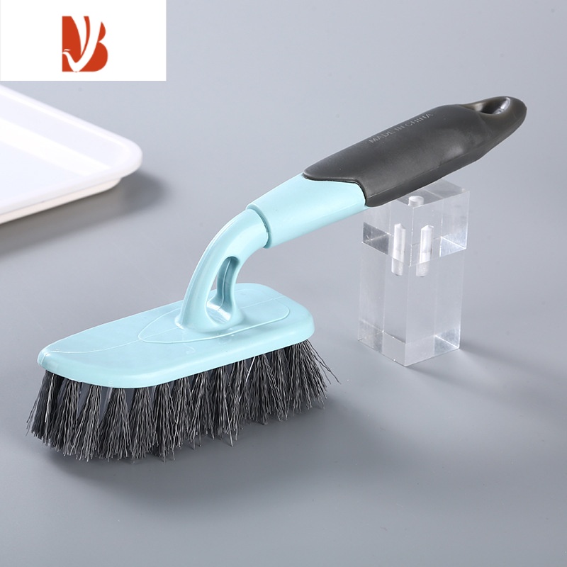 三维工匠多用短柄防滑瓷砖地板刷浴缸卫生间大头硬毛洗厕所瓷砖清洁刷子
