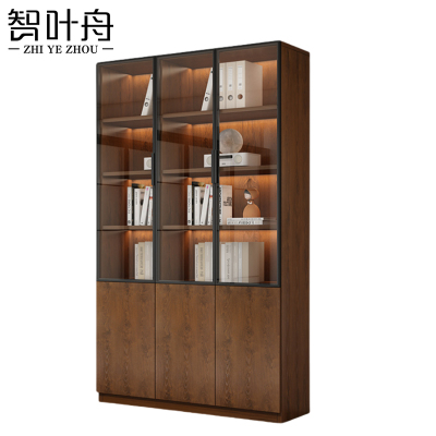 智叶舟木质文件柜三柜120*32*200cm台