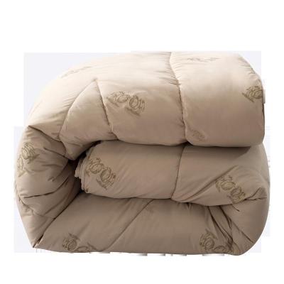 J.H.Longess家纺蓬松不钻毛防羽布面料秋冬驼毛被子加厚棉被芯冬被