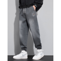 休闲裤男秋季宽松束脚潮牌哈伦长裤新款春秋百搭美式工装裤子