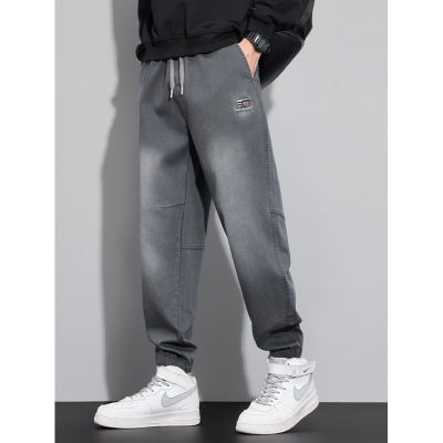 休闲裤男秋季宽松束脚潮牌哈伦长裤新款春秋百搭美式工装裤子