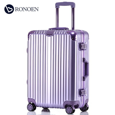 罗恩Ronoen拉杆箱铝框万向轮行李箱学生皮箱子旅行箱20/22/24/26/29英寸网红ins男女登机托运密码箱防刮硬