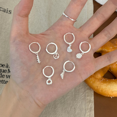 s925纯银[面包脑袋]耳扣女高级感甜美个性耳饰设计小众耳环送女朋友老婆情人节七夕生日礼物