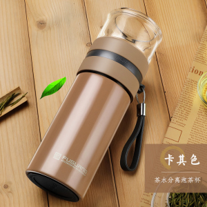 富光高档茶水分离杯保温杯304不锈钢泡茶杯水杯子便携男定制logo