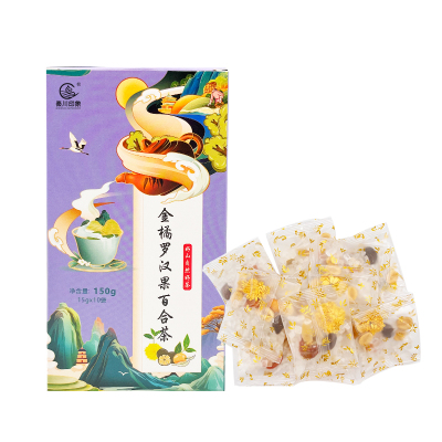 秦川印象金橘罗汉果百合茶150g/盒