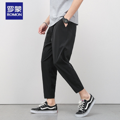 罗蒙（ROMON）春季新款四面弹工装裤时尚韩版潮流百搭运动休闲裤
