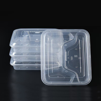 DERUIMAN一次性饭盒四分格打包盒1000ml外卖餐盒
