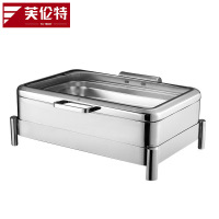 芙伦特 厨房保温售饭机保温餐炉 矮脚长方形液压餐炉不锈钢透视窗口 FLT-GT-GDJBBFLF3-9