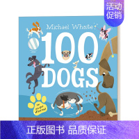 [正版]英文原版 100 Dogs 100只狗 动物启蒙认知纸板书 睡前故事书 英文版 进口英语原版书籍