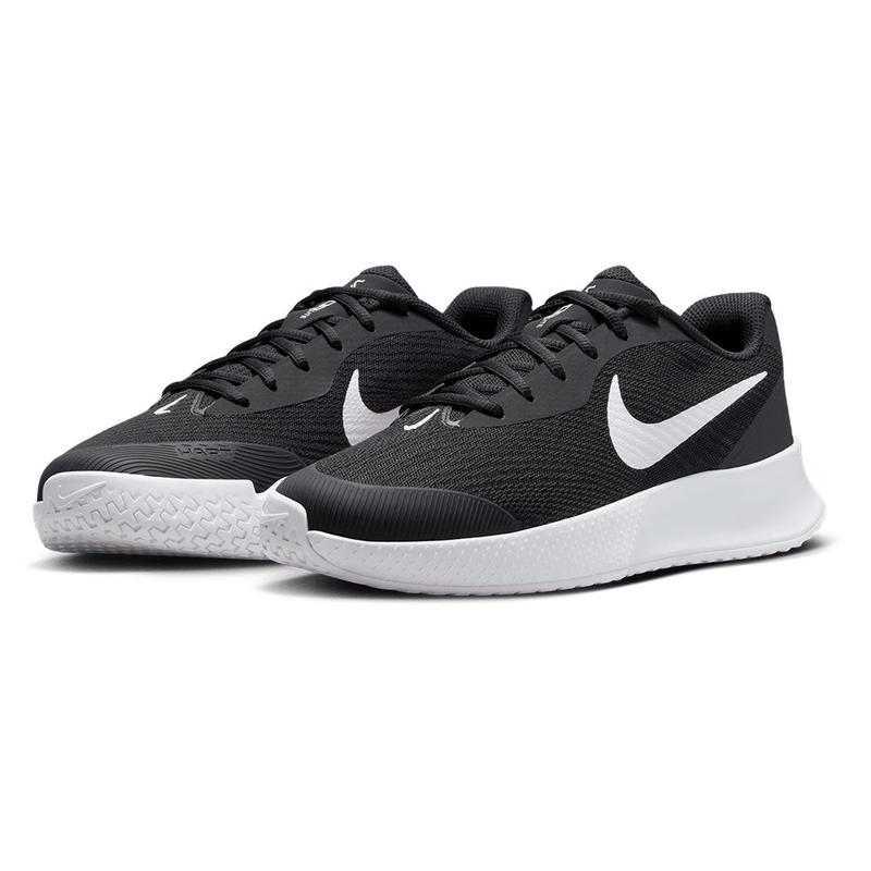Nike耐克女士Vapor Lite 3网球鞋透气舒适黑白色轻量设计休闲运动鞋