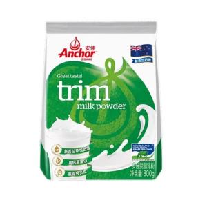 原装进口Anchor安佳中老年学生成人早餐营养高钙脱脂牛奶粉800g袋装