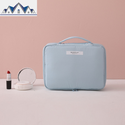 ins网红化妆包女便携超大容量多功能护肤品收纳箱简约小号洗漱袋 三维工匠收纳包