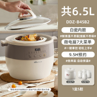 小熊(Bear) 电炖锅 电炖盅 4.5升白瓷隔水炖锅 煲汤锅 炖汤锅 家用汤盅 煮粥神器