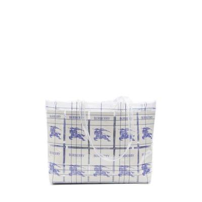 博柏利(BURBERRY)男士单肩包时尚简约防水PVC购物袋轻便尼龙手提