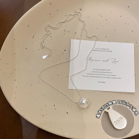 s925纯银圆球长款毛衣链女秋冬轻奢小众项链时尚韩系ins风潮送女朋友老婆情人节七夕生日礼物