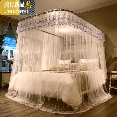 夏天蚊帐轨道滑轮1.8m床u型导轨1.5米男生款家用男士时尚新款简约 三维工匠