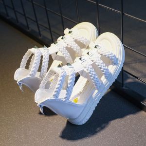 女童凉鞋时尚软底新款小女孩公主鞋中大童夏季罗马凉鞋女童鞋