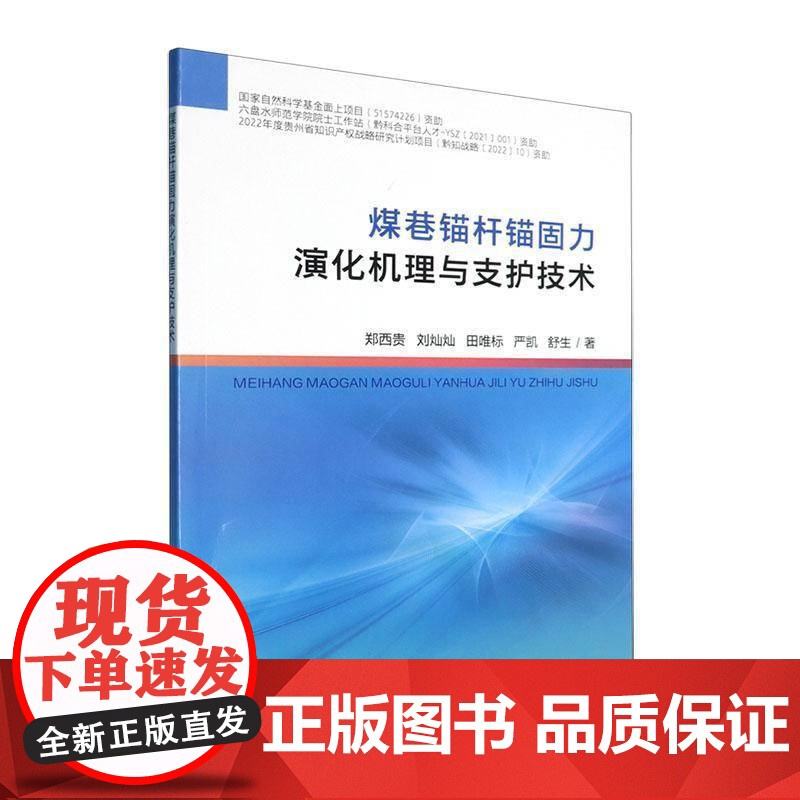 煤巷锚杆锚固力演化机理与支护技术郑西贵工业技术书籍