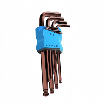 铁洋 球头内六角扳手 超硬中长款9件套 套