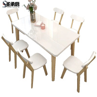 圣承启 玻璃钢餐桌 6椅1.4米张