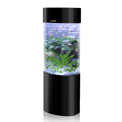 dishun亚克力鱼缸椭圆形水族箱欧式创意生态免换水小型鱼缸落地