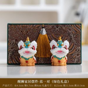 维诺亚新品国潮醒狮摆件乔迁新居开业送礼公司醒狮摆件客厅玄关摆件
