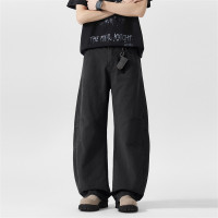 美式复古解构水洗工装裤男女微喇叭显瘦宽松休闲直筒阔腿长裤